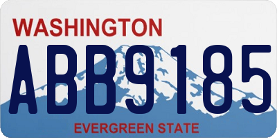 WA license plate ABB9185