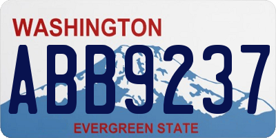 WA license plate ABB9237