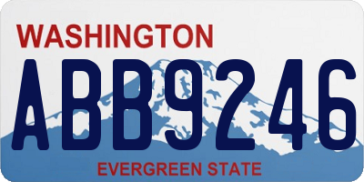 WA license plate ABB9246