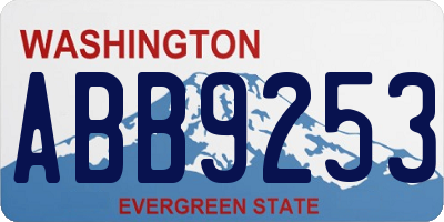 WA license plate ABB9253