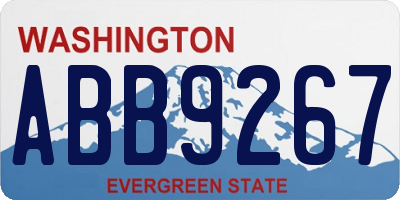 WA license plate ABB9267
