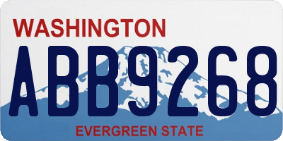 WA license plate ABB9268