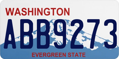 WA license plate ABB9273