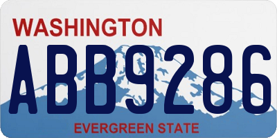 WA license plate ABB9286