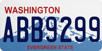 WA license plate ABB9299