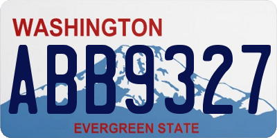 WA license plate ABB9327