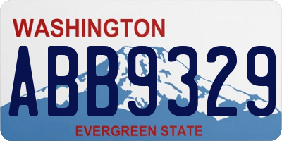 WA license plate ABB9329