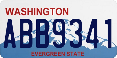 WA license plate ABB9341