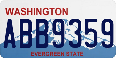 WA license plate ABB9359