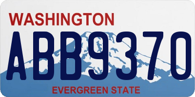 WA license plate ABB9370