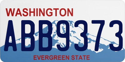WA license plate ABB9373