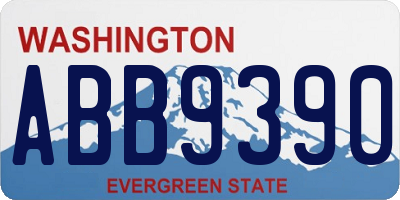 WA license plate ABB9390