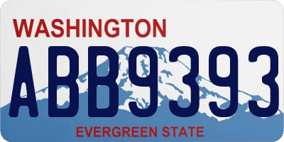 WA license plate ABB9393