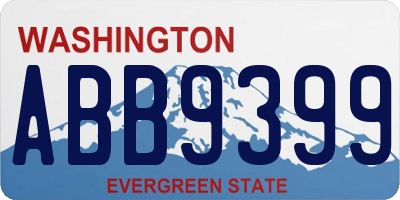 WA license plate ABB9399