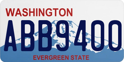 WA license plate ABB9400