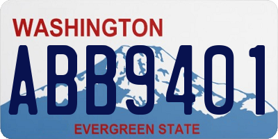 WA license plate ABB9401