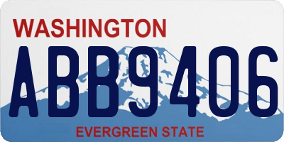 WA license plate ABB9406