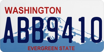WA license plate ABB9410