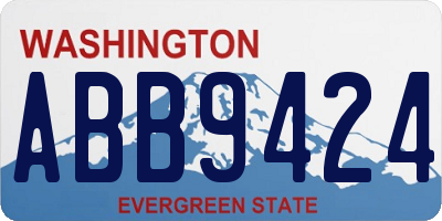 WA license plate ABB9424