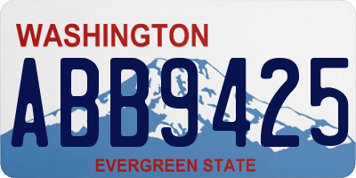 WA license plate ABB9425