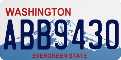 WA license plate ABB9430