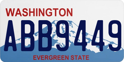 WA license plate ABB9449