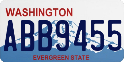 WA license plate ABB9455
