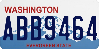WA license plate ABB9464