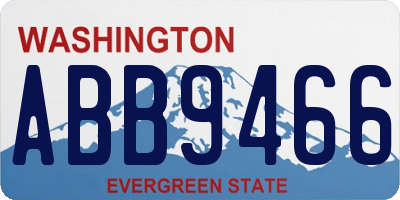WA license plate ABB9466