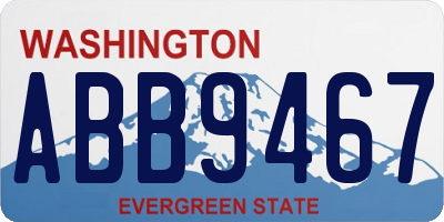 WA license plate ABB9467