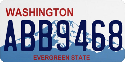 WA license plate ABB9468
