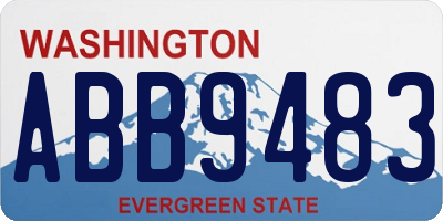 WA license plate ABB9483