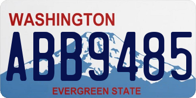 WA license plate ABB9485