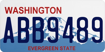 WA license plate ABB9489