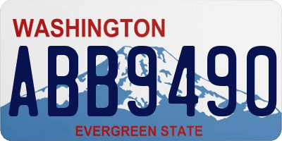 WA license plate ABB9490