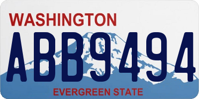 WA license plate ABB9494