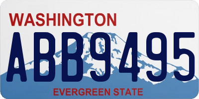 WA license plate ABB9495