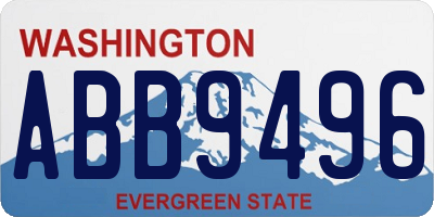 WA license plate ABB9496