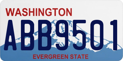 WA license plate ABB9501