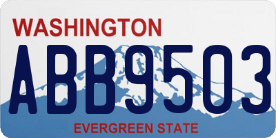 WA license plate ABB9503