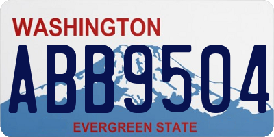 WA license plate ABB9504