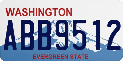 WA license plate ABB9512