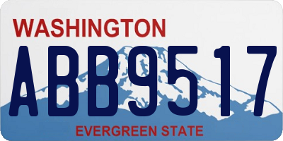 WA license plate ABB9517