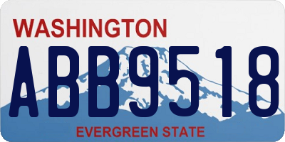 WA license plate ABB9518