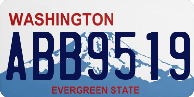WA license plate ABB9519