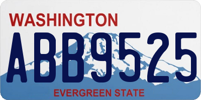 WA license plate ABB9525