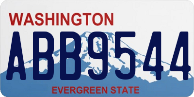 WA license plate ABB9544