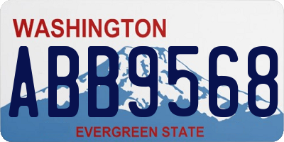 WA license plate ABB9568