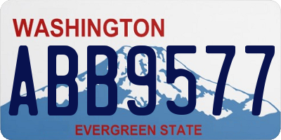 WA license plate ABB9577