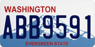 WA license plate ABB9591